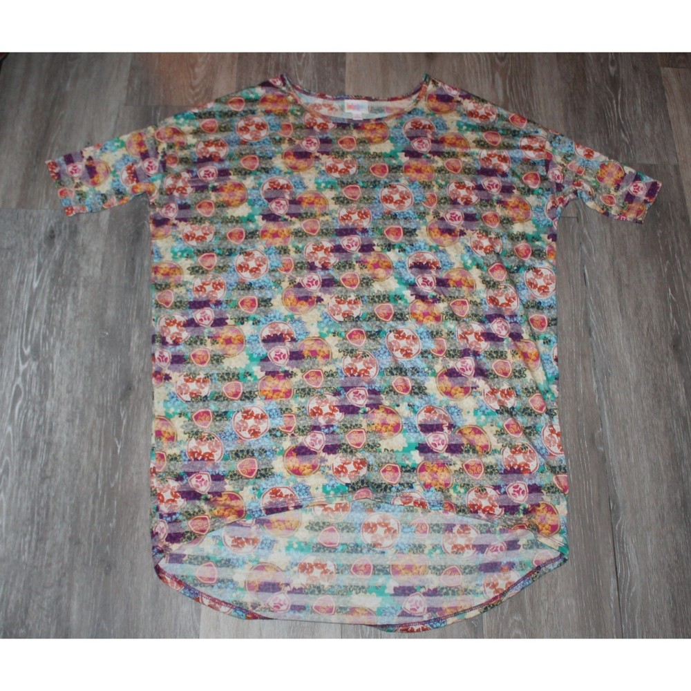 LulaRoe Floral Design Tunic Size Small Summer Cloth Hi Low